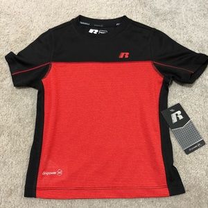 Russell red and black t shirt